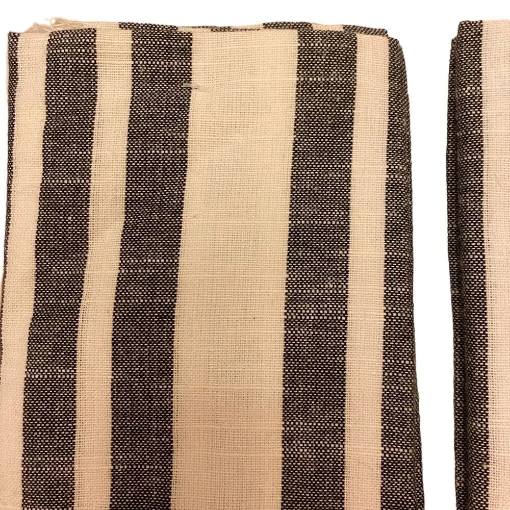 Lintex Home Collection Black and White Striped Cotton Cloth Napkins 2 sets of 2